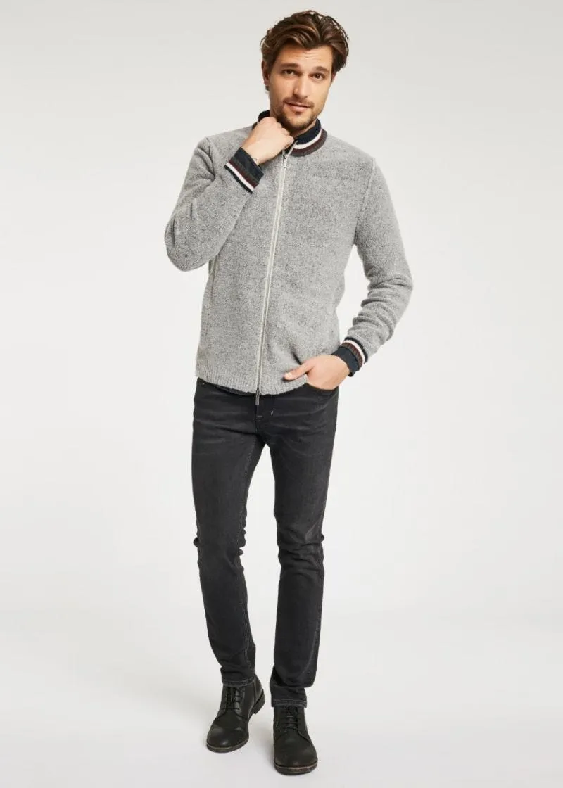 Cardigan con bordi a righe
