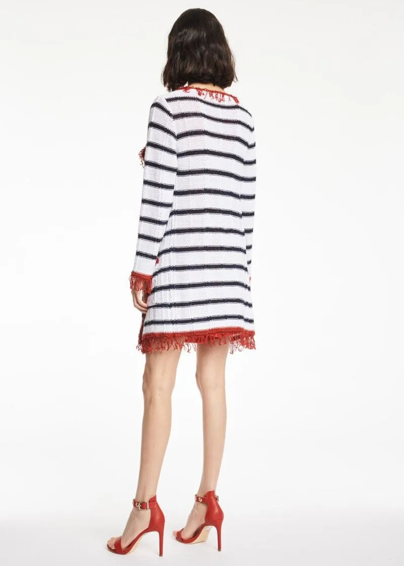 Cardigan con motivo a righe