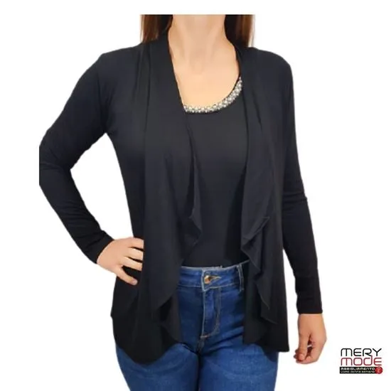 Cardigan donna manica lunga aperta art. VSR 1861