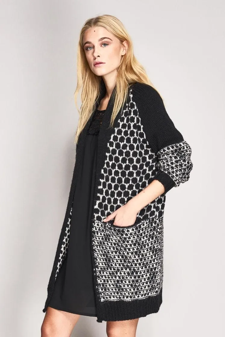 Cardigan Lungo Jacqurds con Tasche
