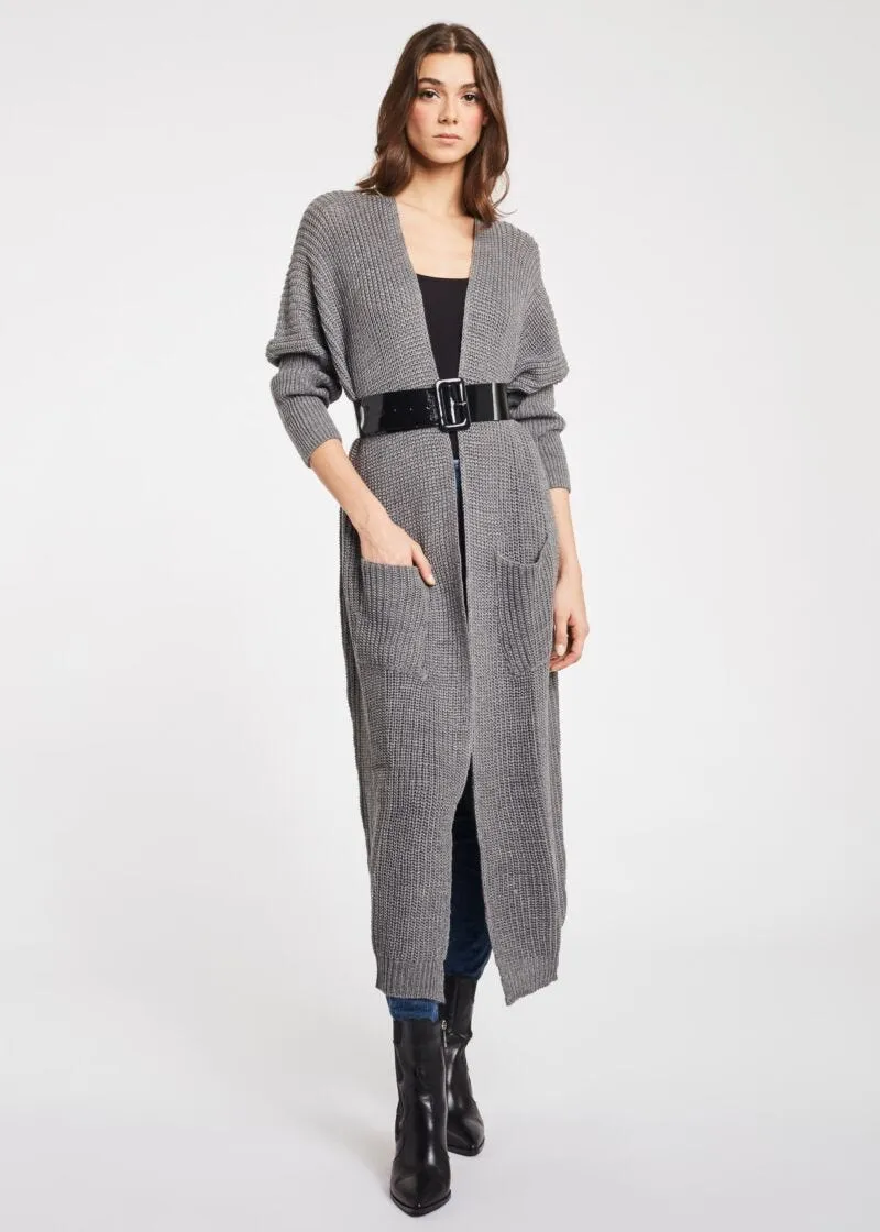 Cardigan Lungo Maglia Inglese+Tasche