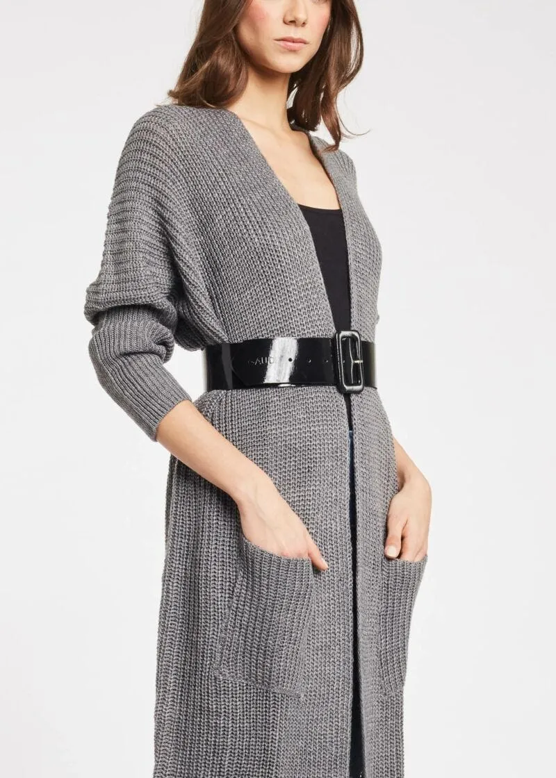 Cardigan Lungo Maglia Inglese+Tasche