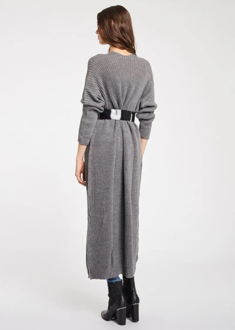 Cardigan Lungo Maglia Inglese+Tasche