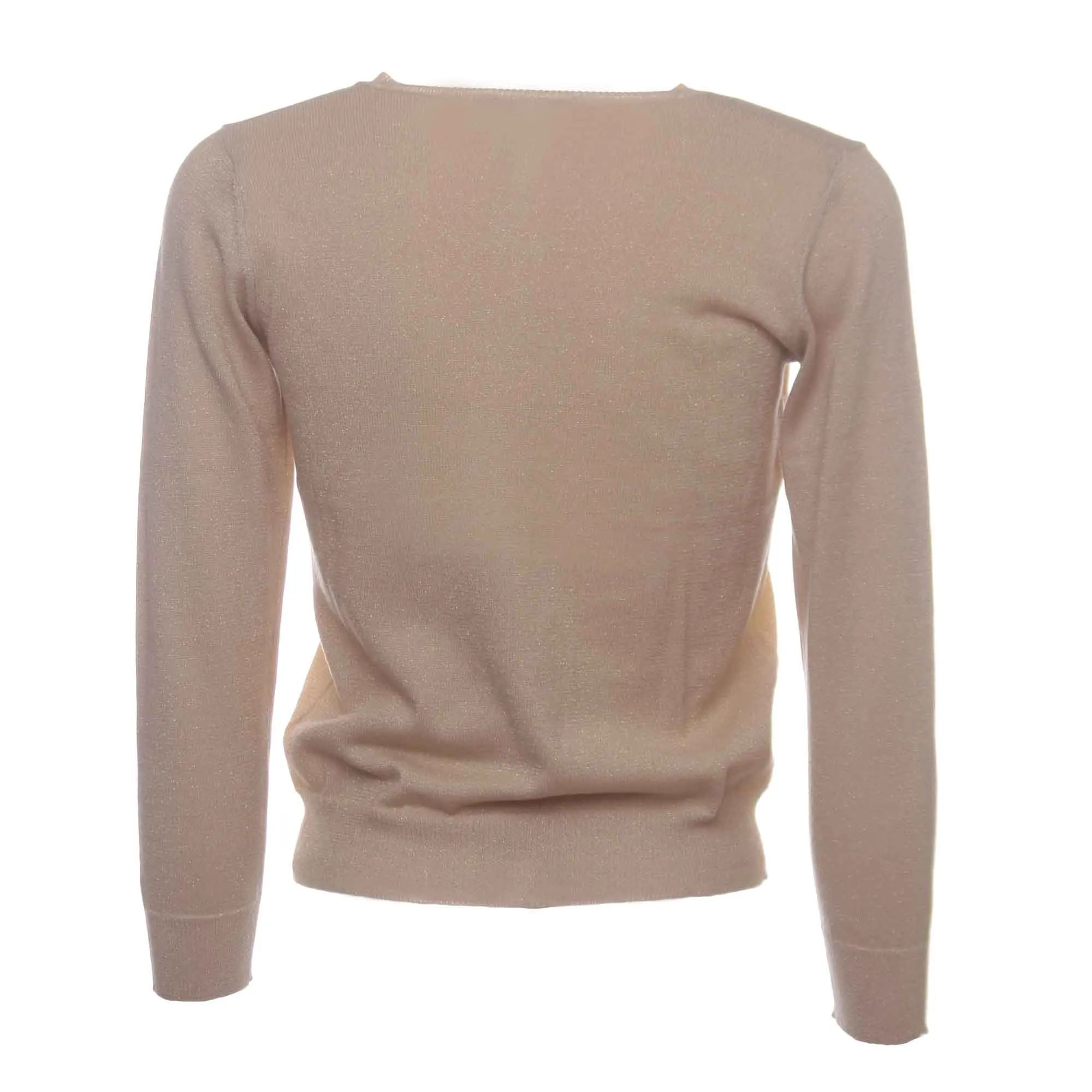 Cardigan 'milla' Beige Con Finiture Lurex