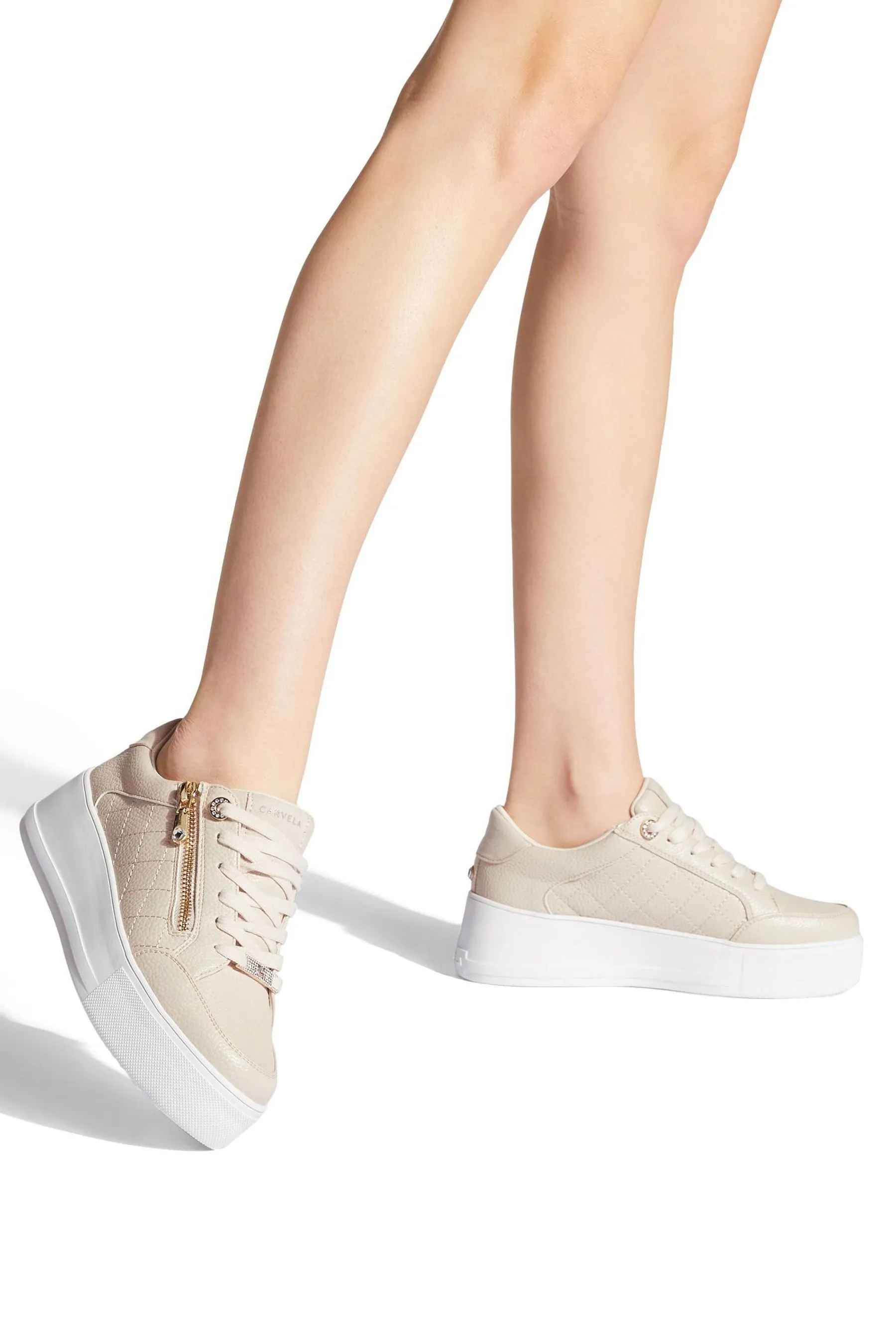 Carvela Jive - Scarpe da ginnastica trapuntate con zip    