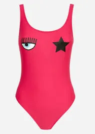 Chiara Ferragni  ---------    ------------ Costume intero olympionic - Fuxia