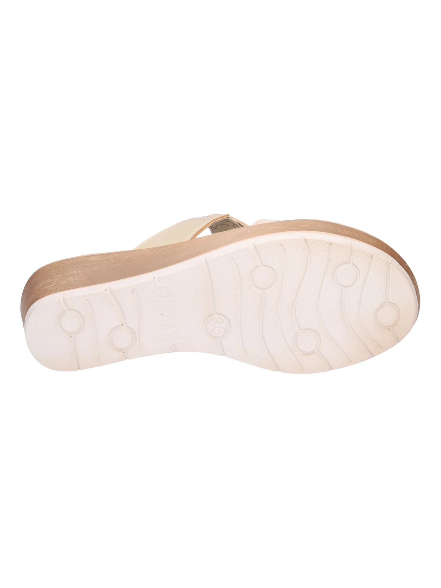 Ciabatta con zeppa Inblu da donna platino