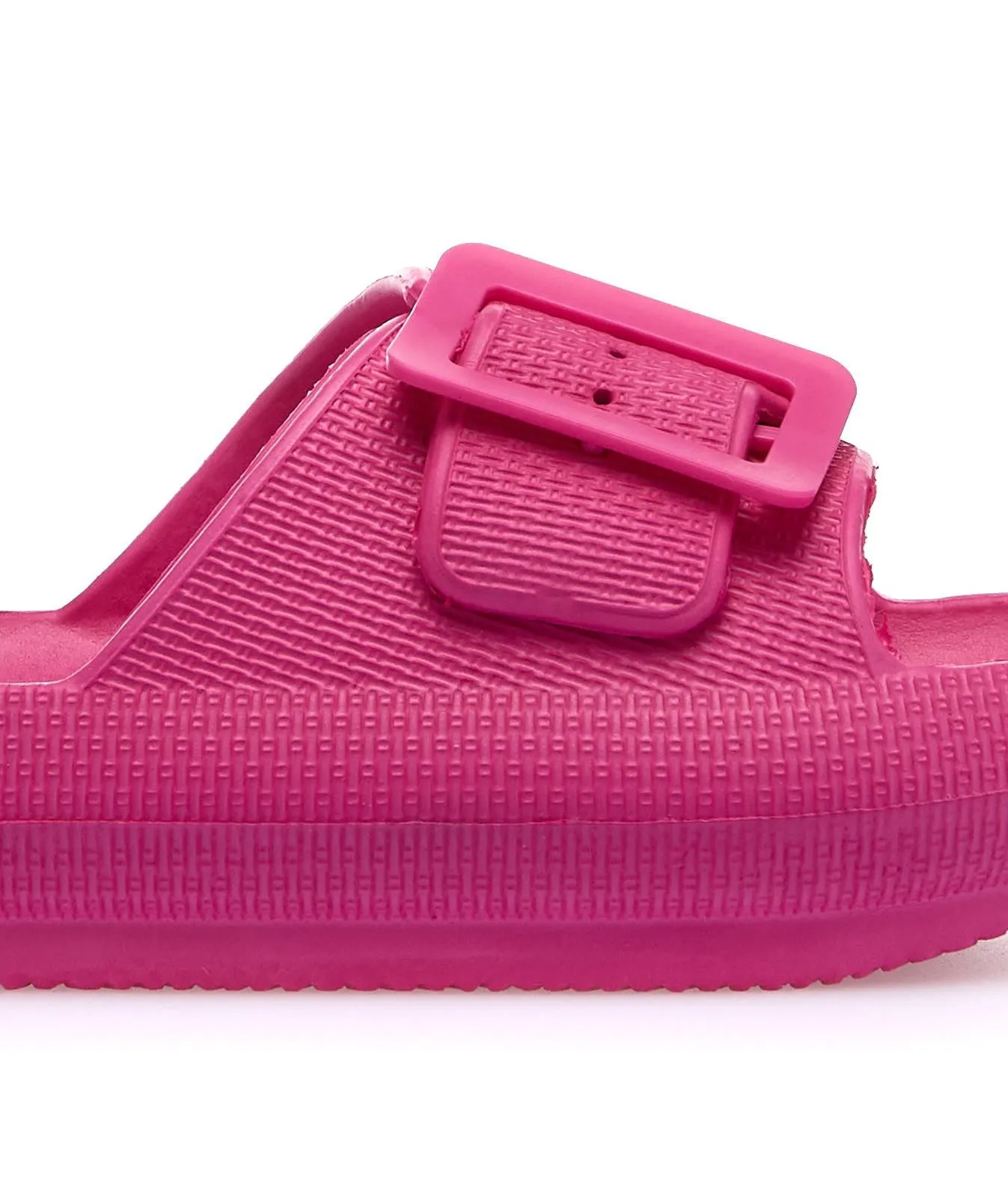 Ciabatte fucsia da mare in gomma con fibbia