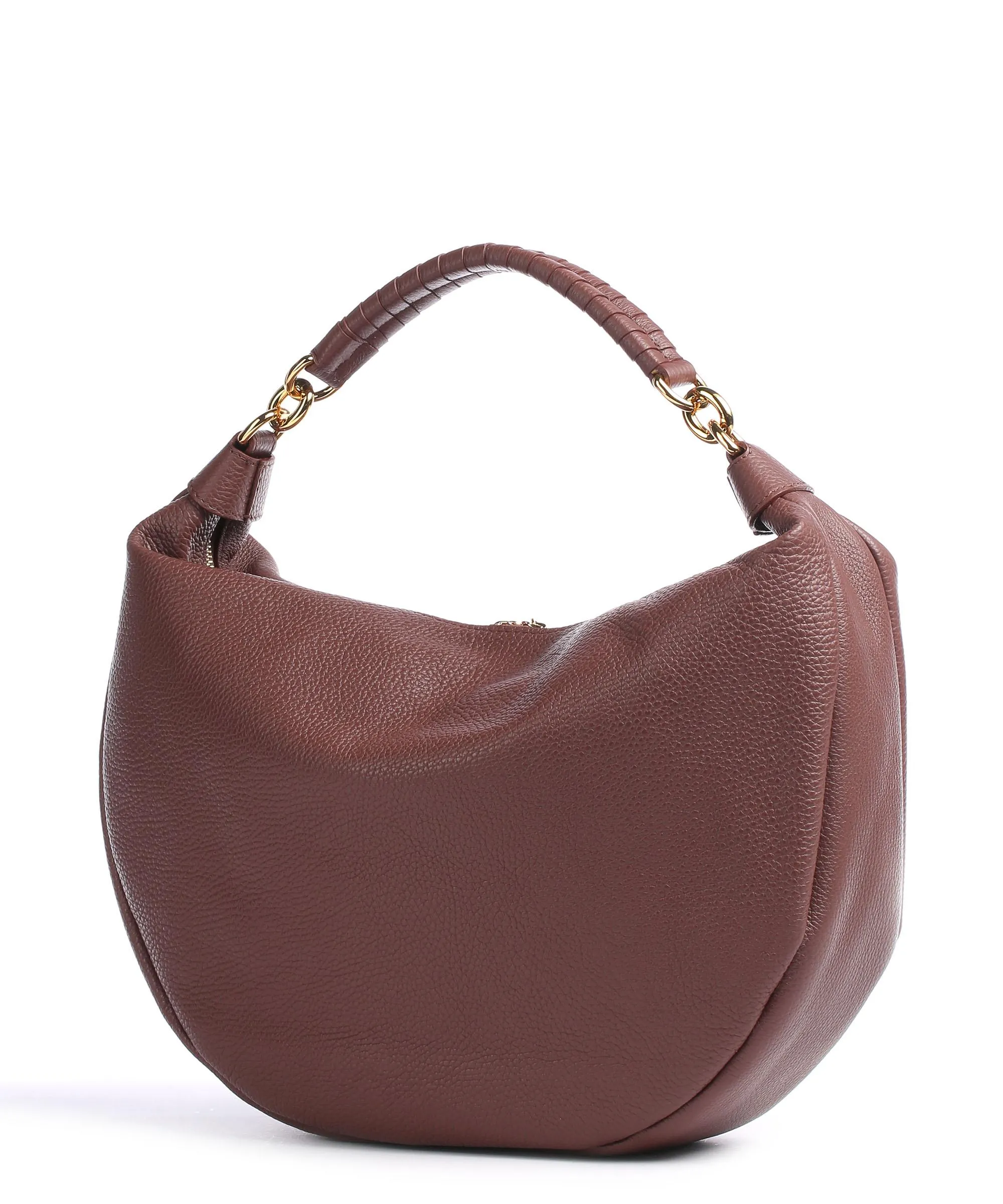  Coccinelle Maelody Borsa hobo pelle granulata marrone scuro  