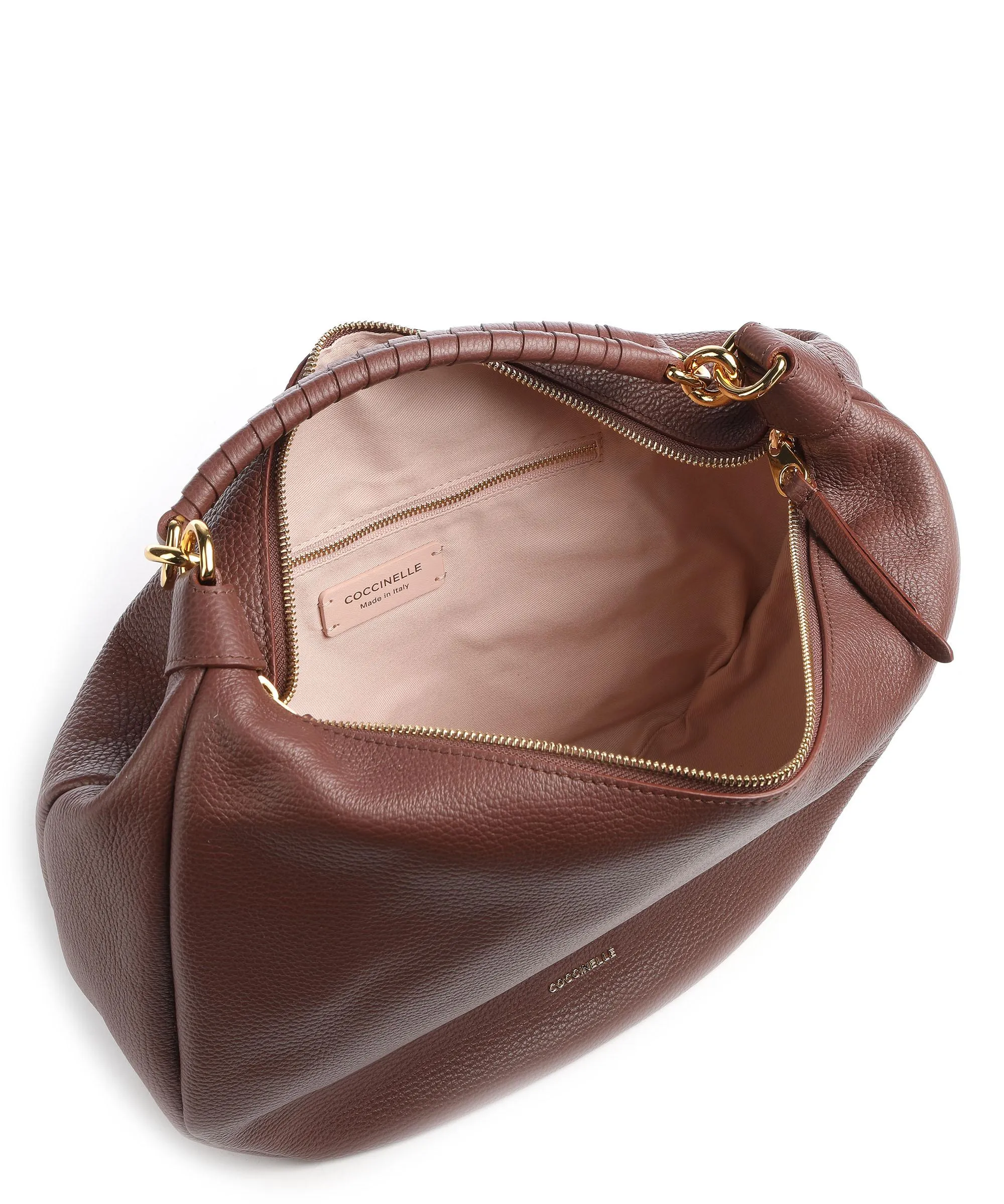  Coccinelle Maelody Borsa hobo pelle granulata marrone scuro  