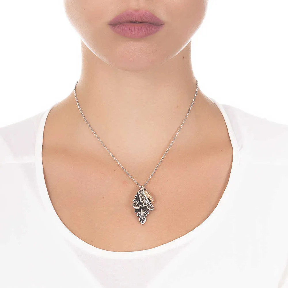 collana Argento 925 con Pendente donna Bottega Boccadamo Verde Carezza