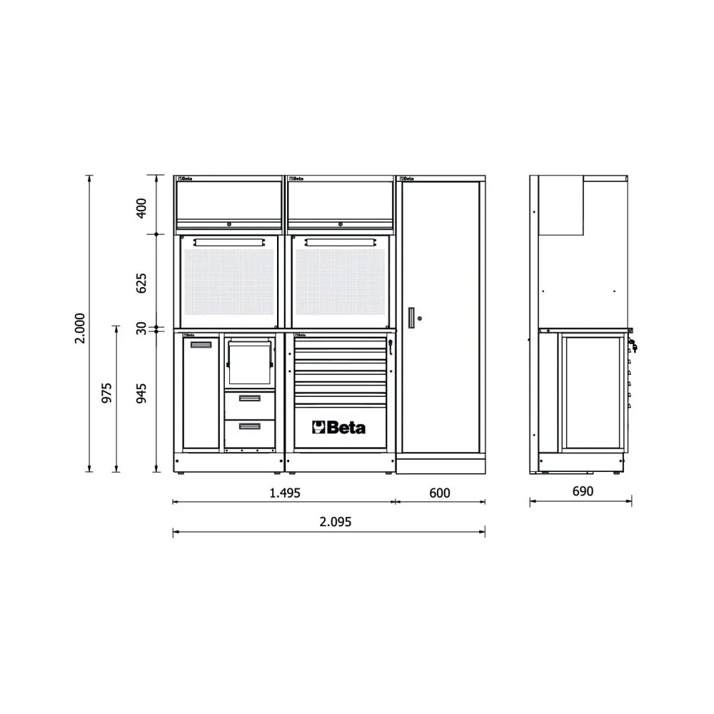 Combinazione arredo officina RSC50 - Beta RSC50 C