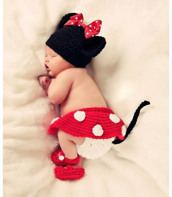 Completino neonato Minnie uncinetto