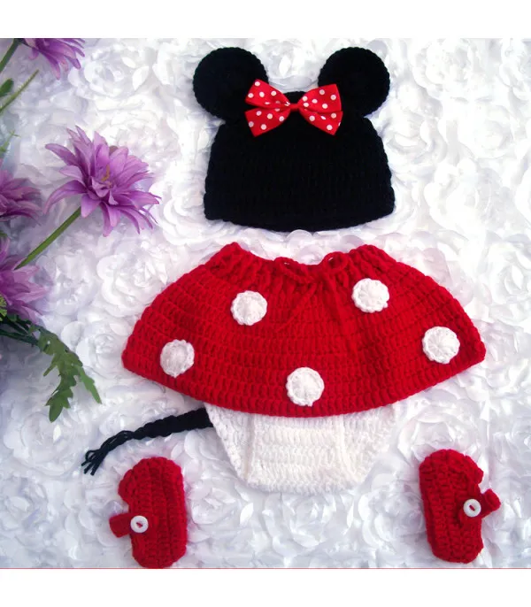 Completino neonato Minnie uncinetto