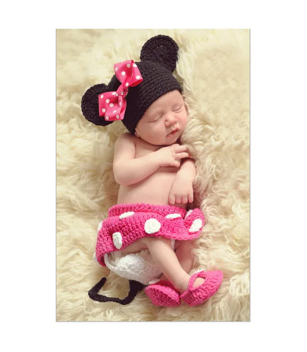Completino neonato Minnie uncinetto