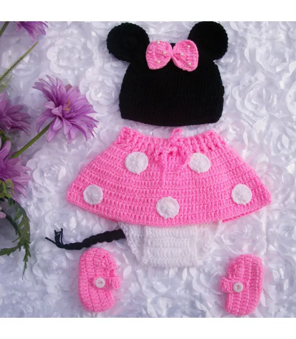 Completino neonato Minnie uncinetto