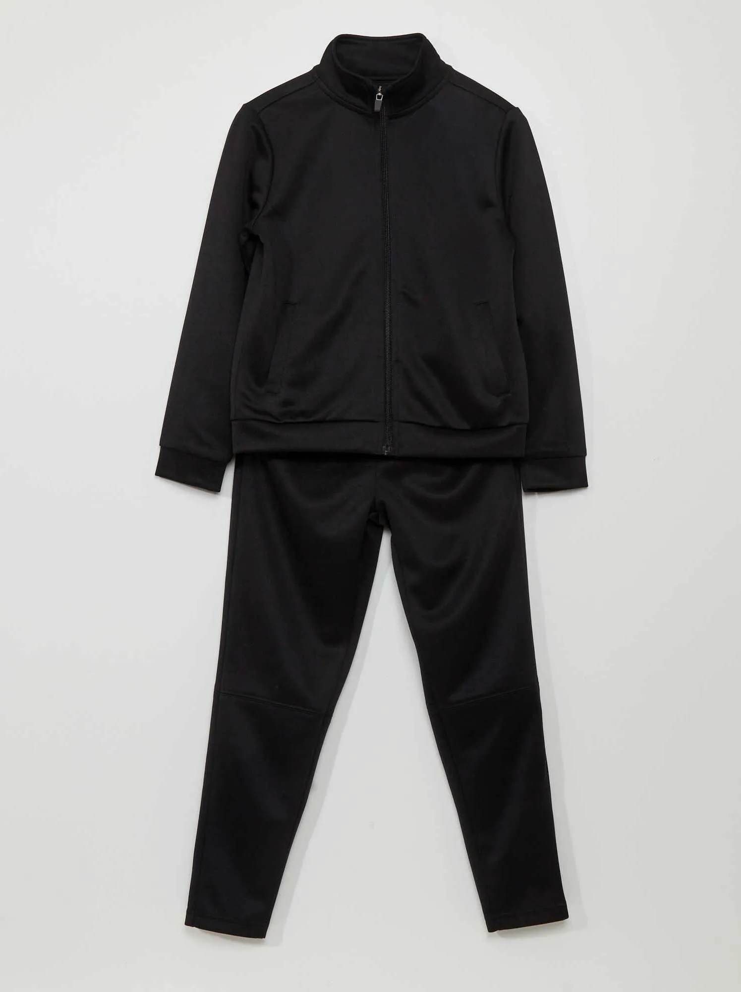Completo joggers felpa con zip + pantaloni - nero