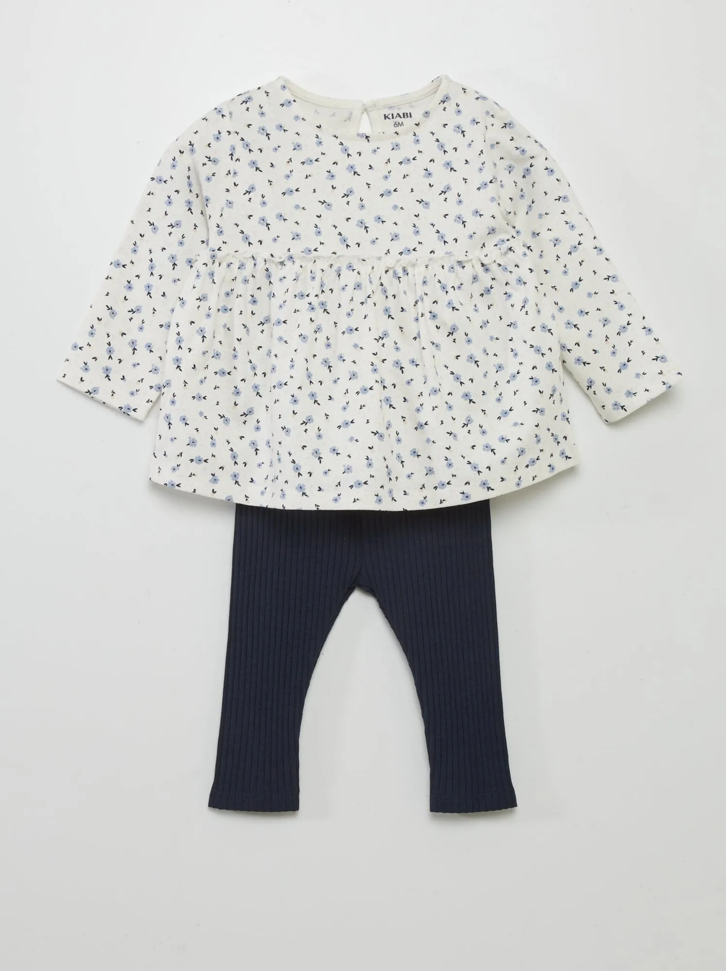 Completo t-shirt + leggings stampati - 2 pezzi - BIANCO