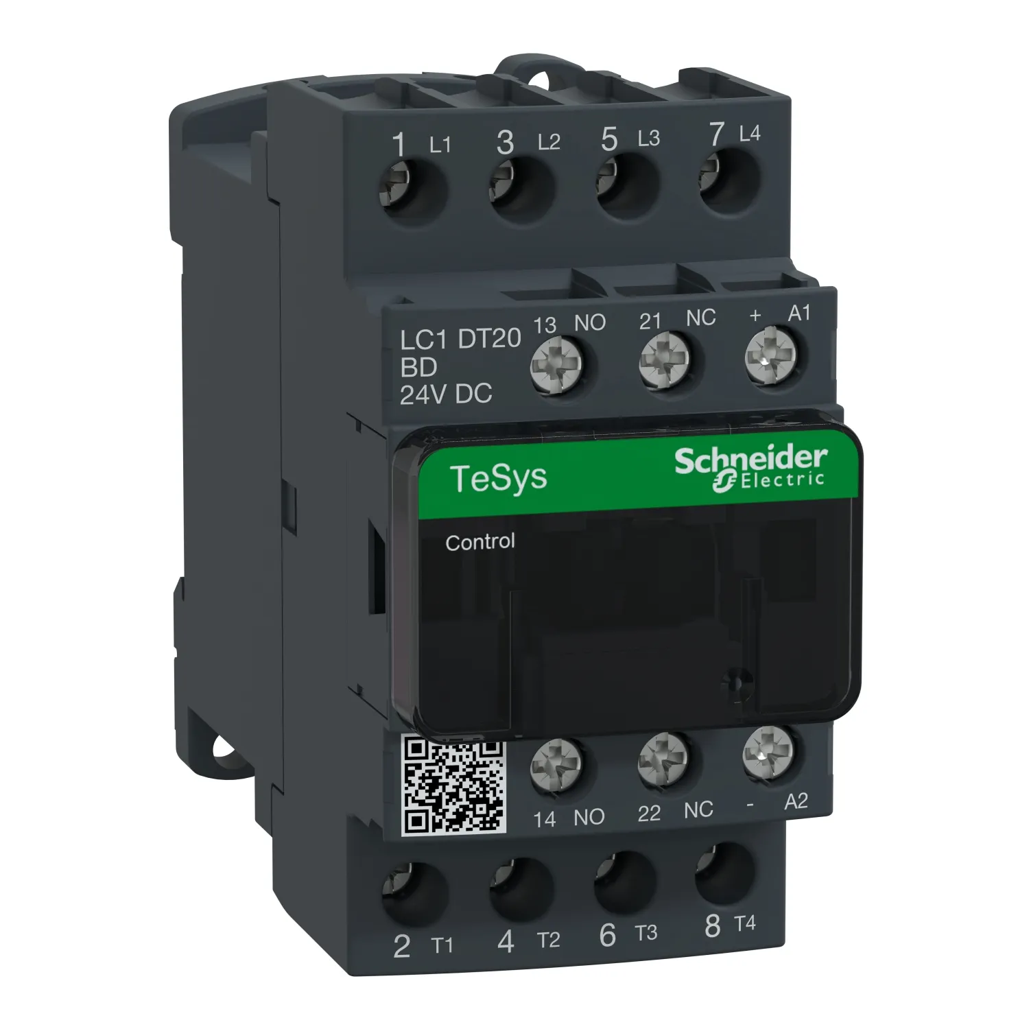 Contattore Schneider Electric, serie LC1D, 4 poli, 4NO, 20 A, bobina 24 V c.c.
