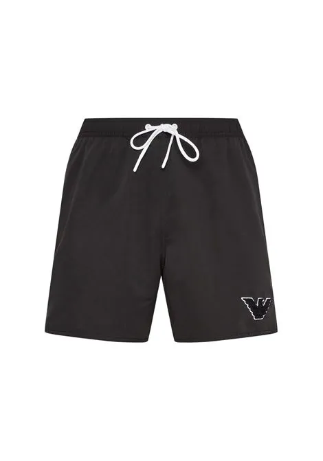 Costume boxer con coulisse e patch aquila in spugna