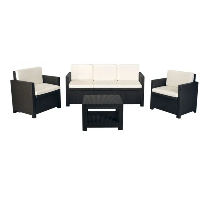 Divani set rattan tosca con divano 3 posti 