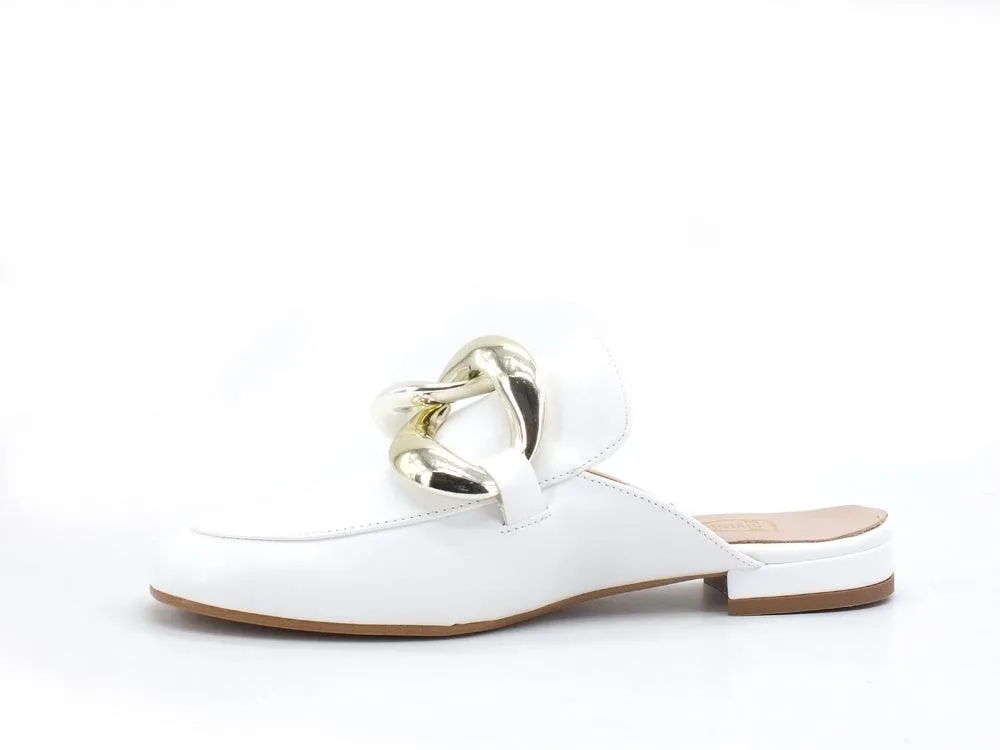 DIVINE FOLLIE Sabot Fibbia Laminato Bianco 190