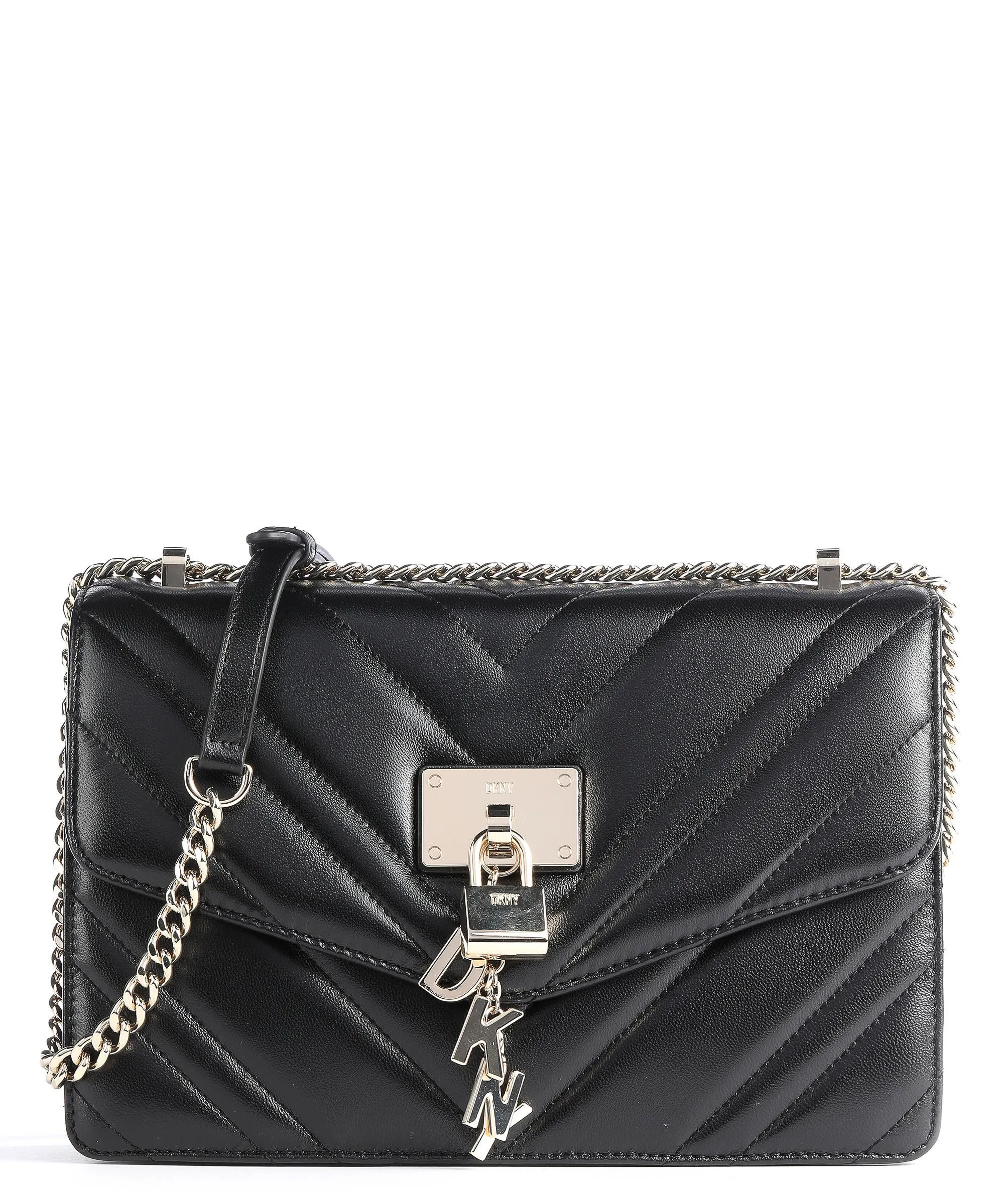  DKNY Elissa Borsa a spalla morbida pelle bovina nero  