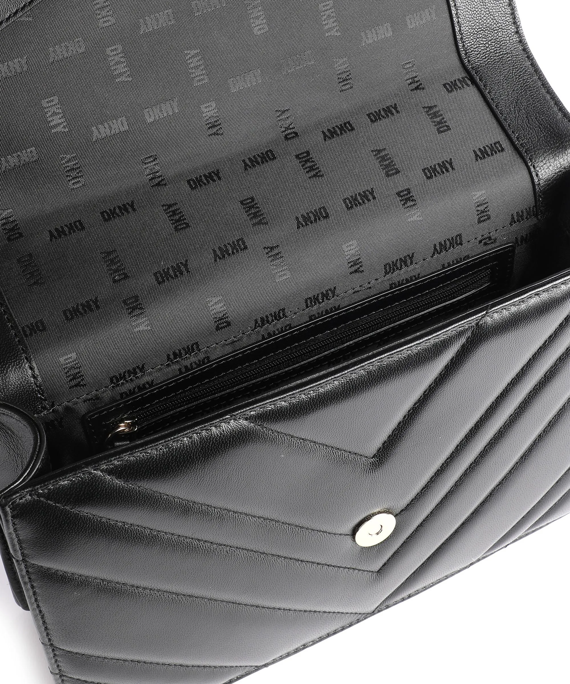  DKNY Elissa Borsa a spalla morbida pelle bovina nero  