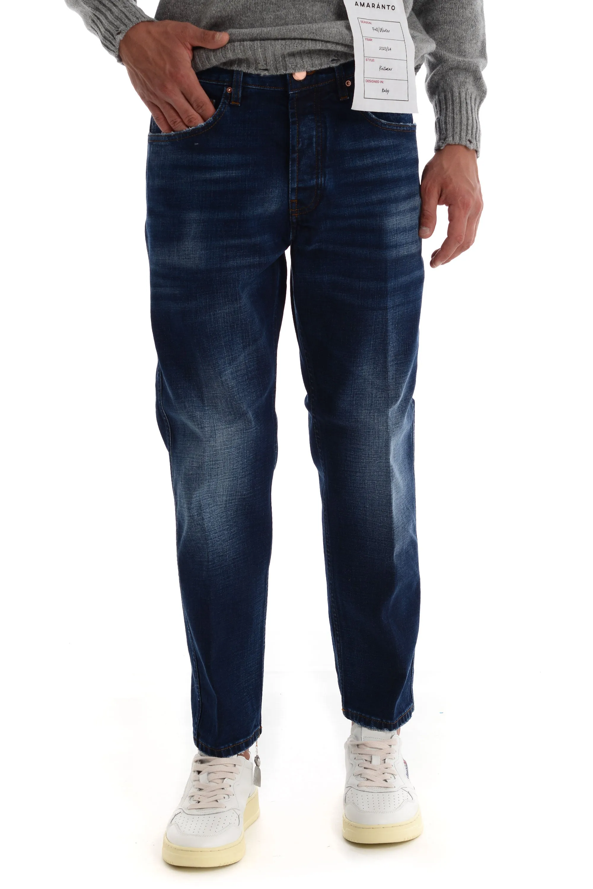 Don The Fuller Jeans Blu Uomo Sbaffature
