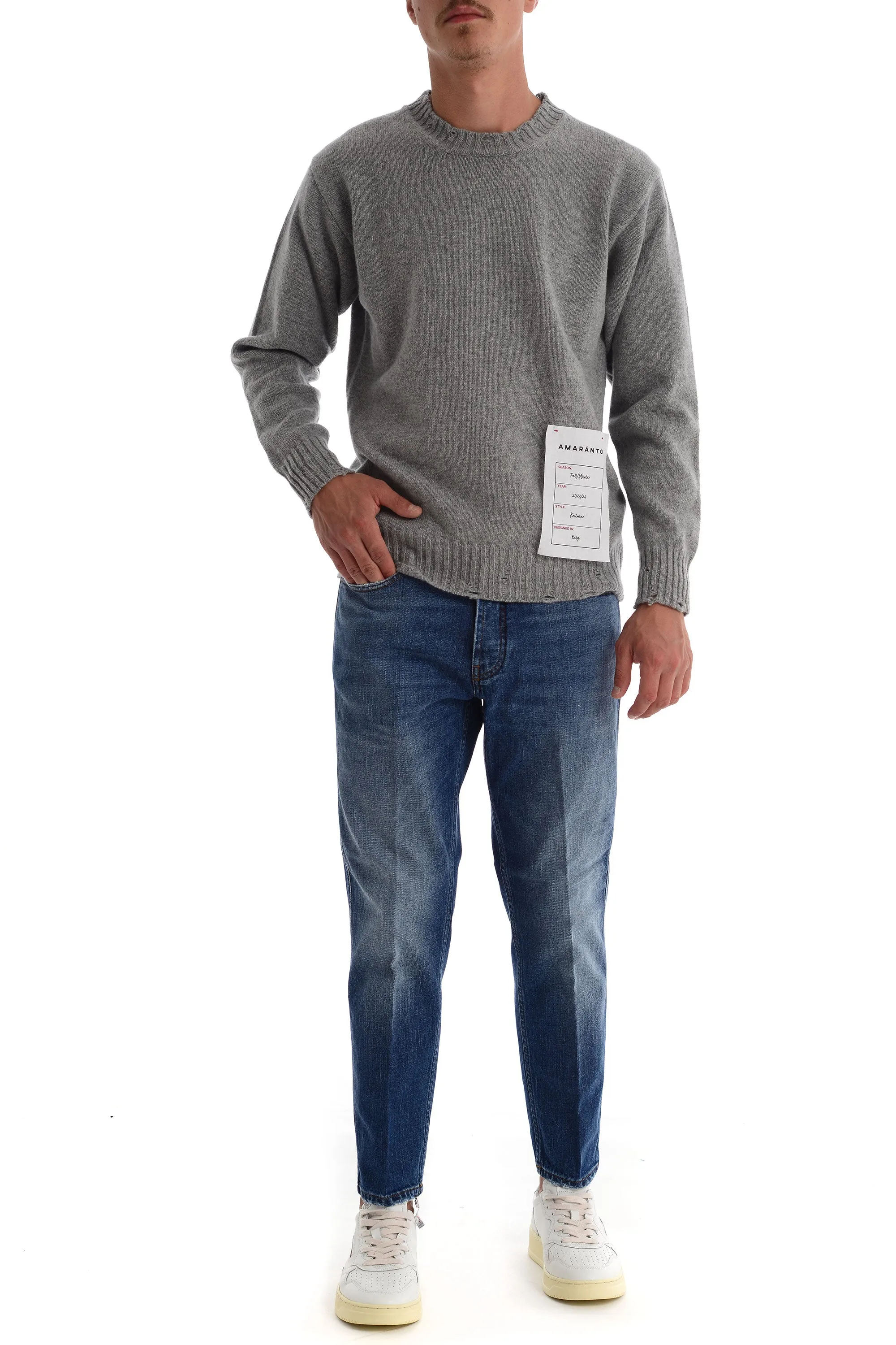 Don The Fuller Jeans Blu Uomo Sbaffature