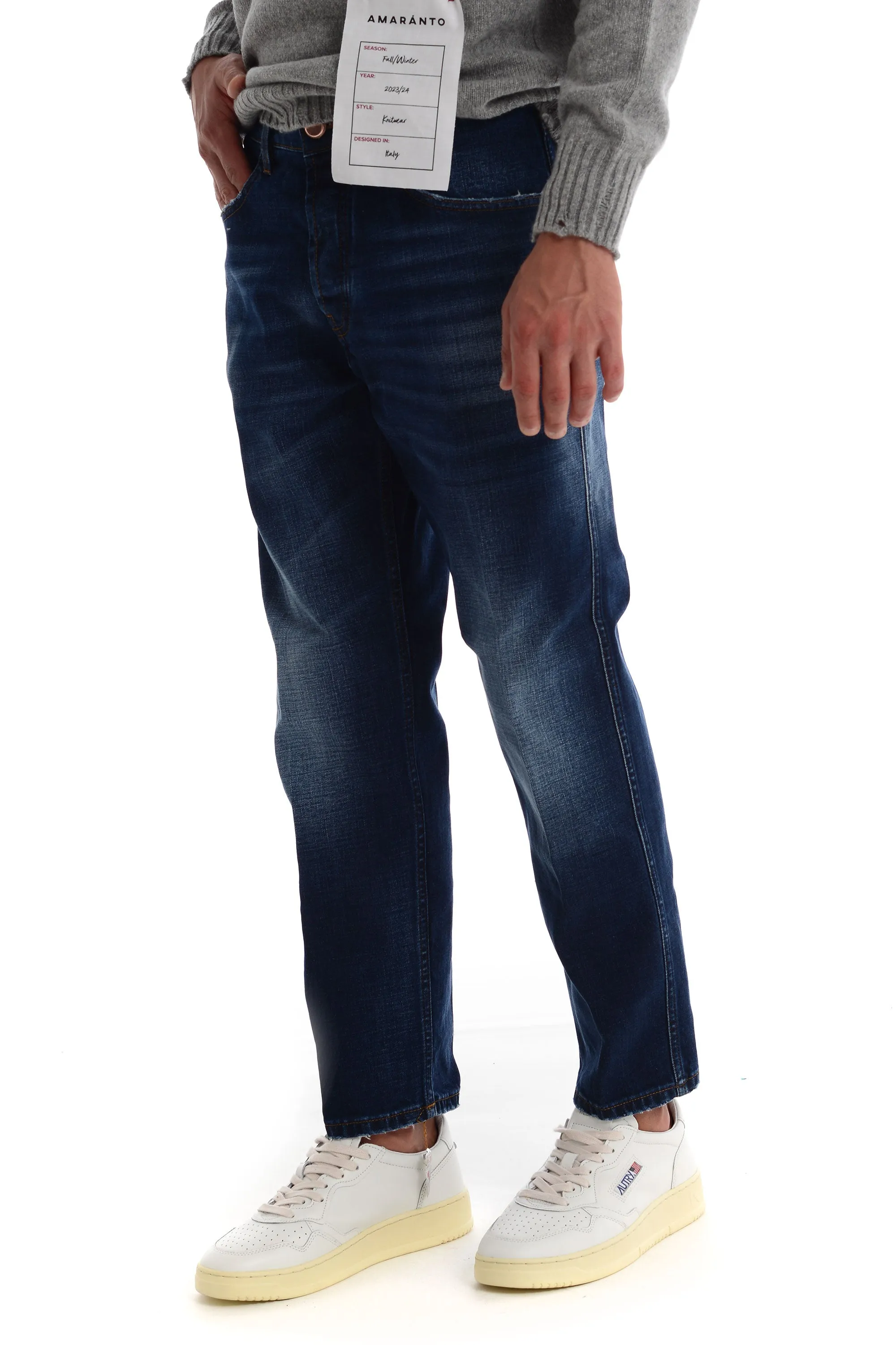 Don The Fuller Jeans Blu Uomo Sbaffature