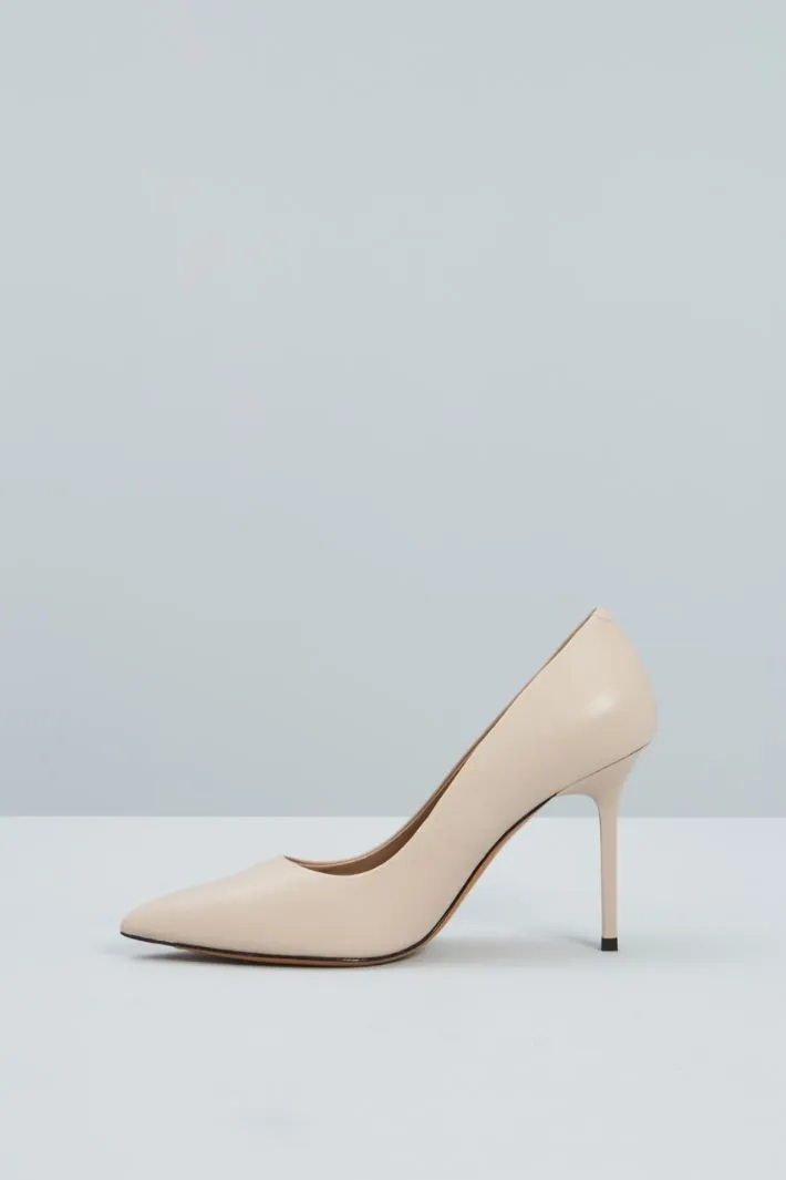 Décolleté con tacco laccato