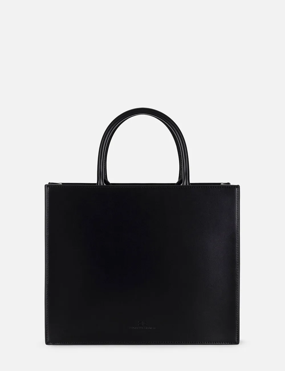 Elisabetta Franchi     Shopper media con placca logo nera