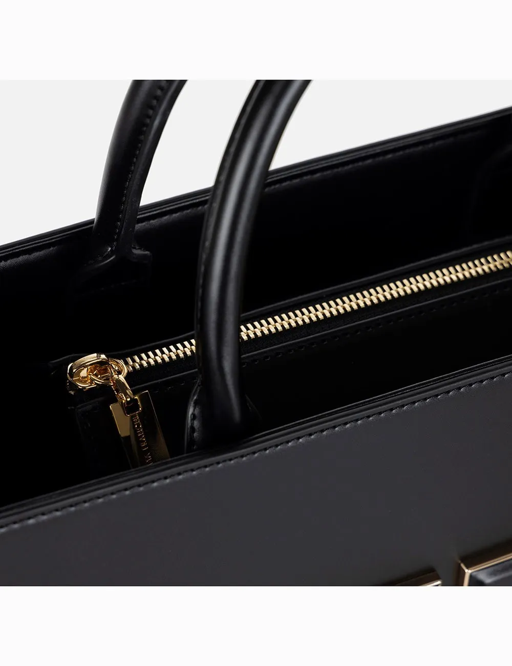 Elisabetta Franchi     Shopper media con placca logo nera