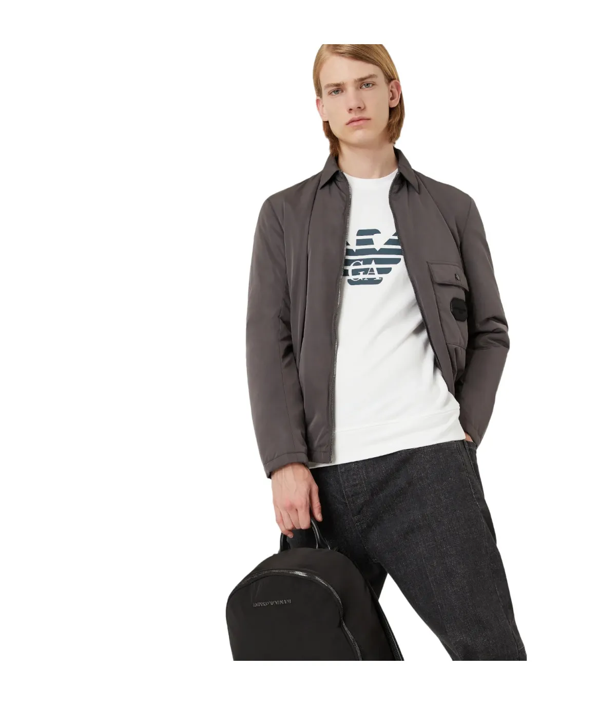 Emporio Armani Uomo Felpa A Girocollo  Aquila