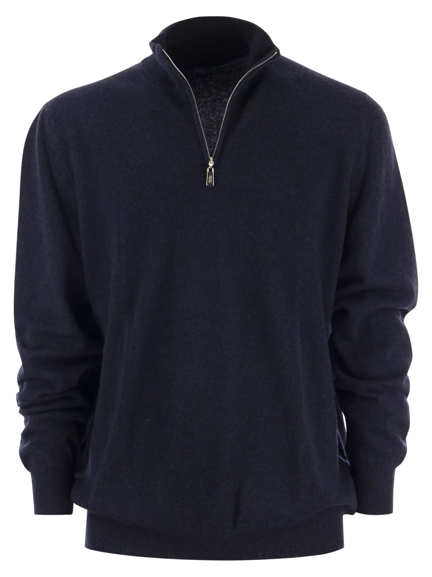 FAVONIO – Lupetto con zip a mezzo collo in cachemire