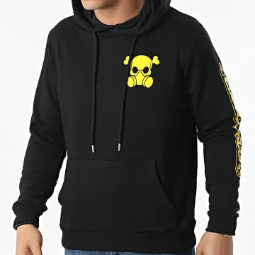 Felpa con cappuccio Apocalypse Chest Nero Giallo