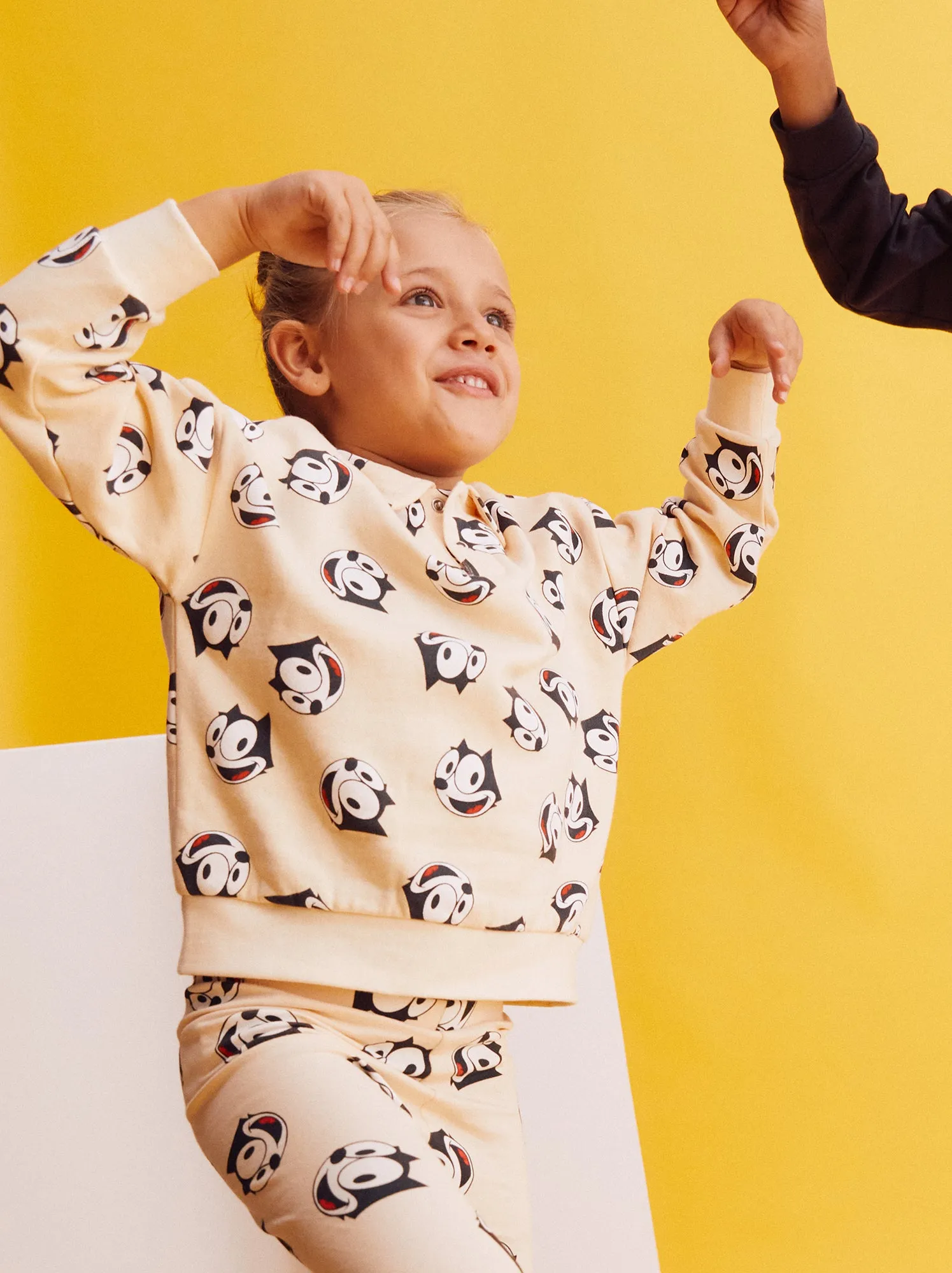 Felpa con stampa 'Felix the cat' - BEIGE