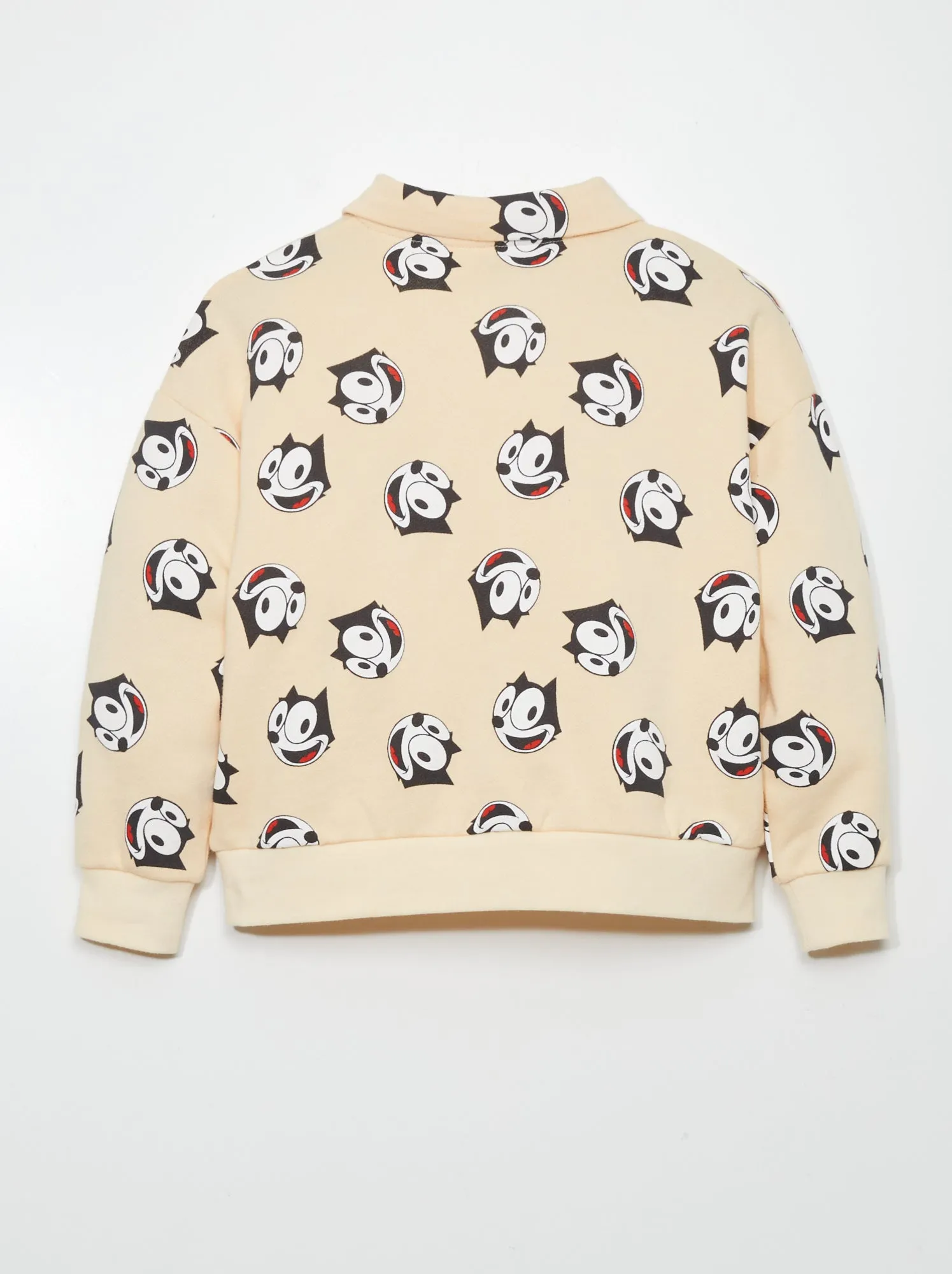 Felpa con stampa 'Felix the cat' - BEIGE