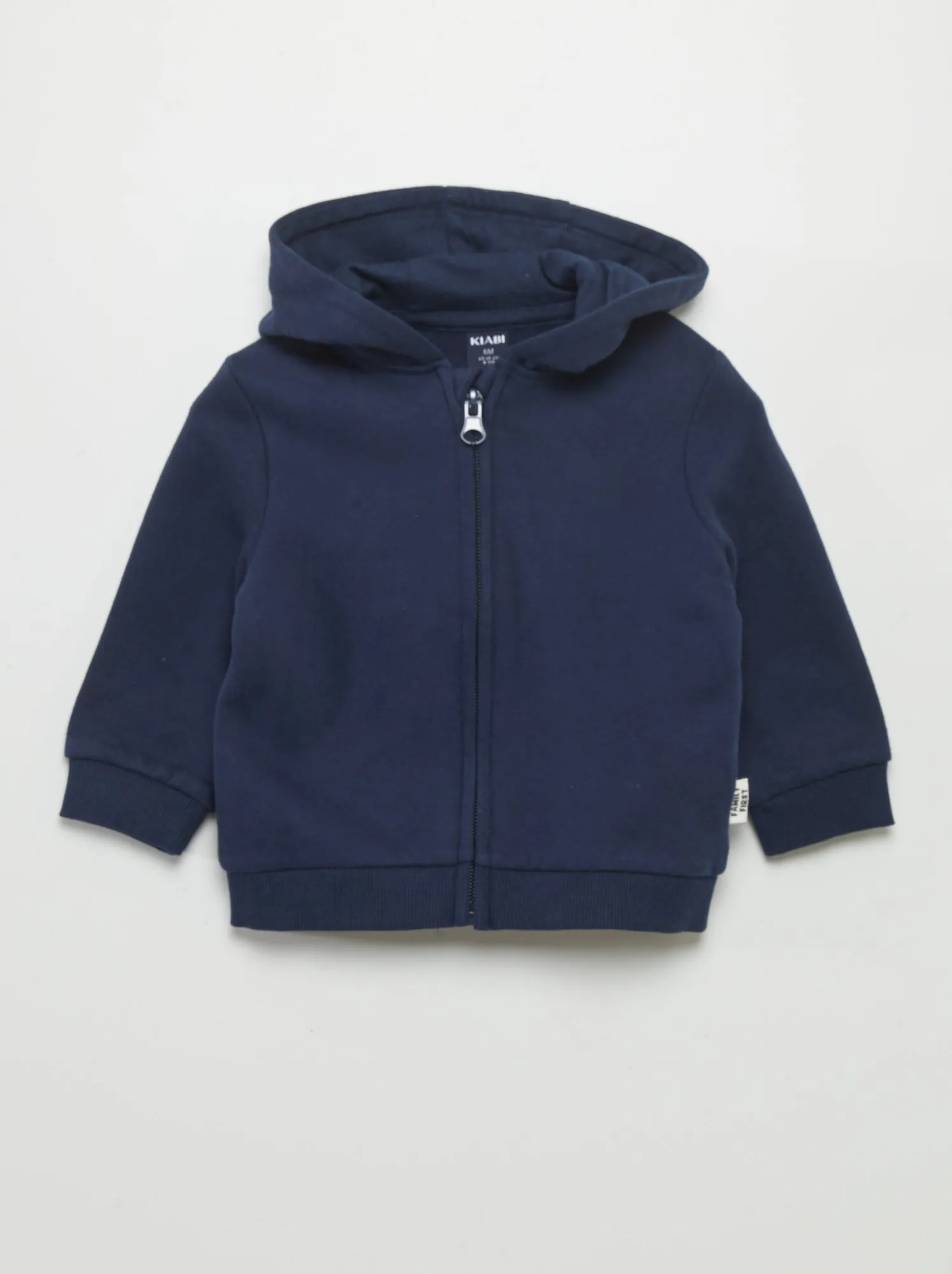 Felpa con zip e cappuccio - NERO