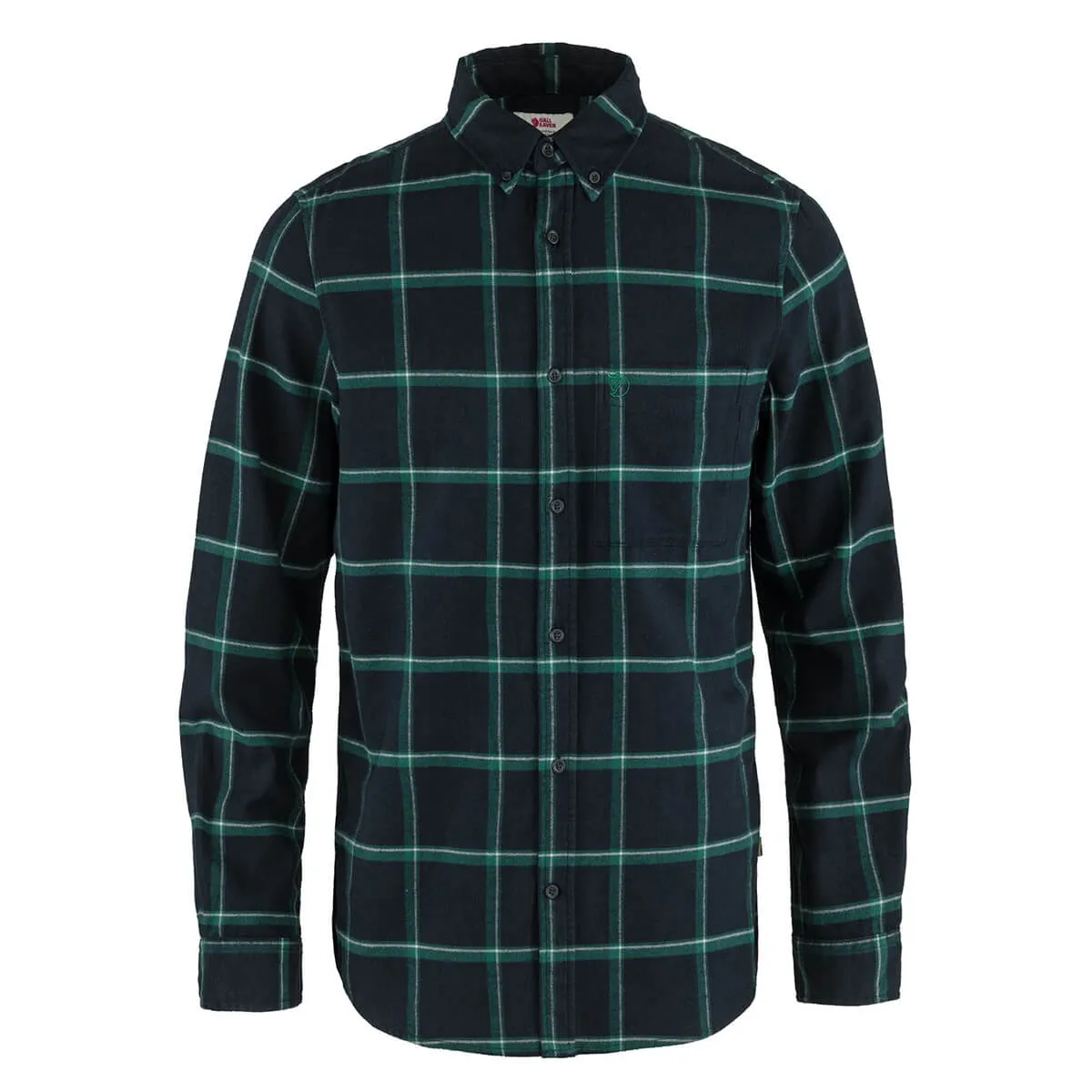Fjallraven camicia uomo m/l ovik comfort colore blu scuro/verde artico