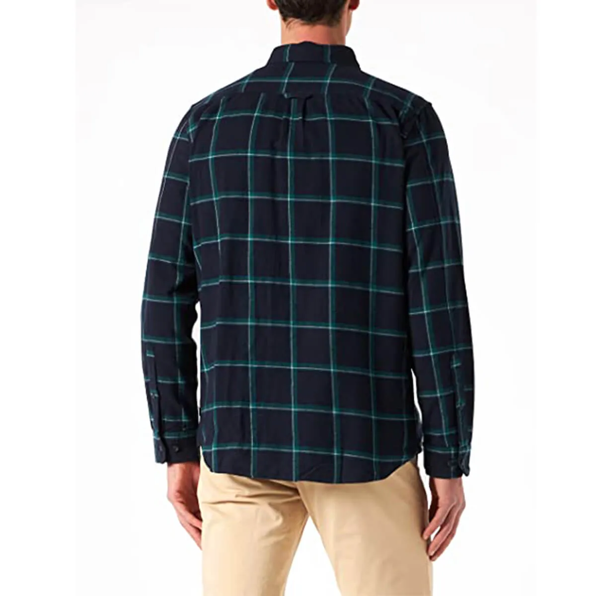 Fjallraven camicia uomo m/l ovik comfort colore blu scuro/verde artico
