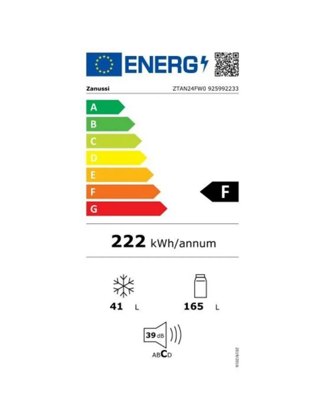 Frigorifero Zanussi ZTAN24FW0 Bianco