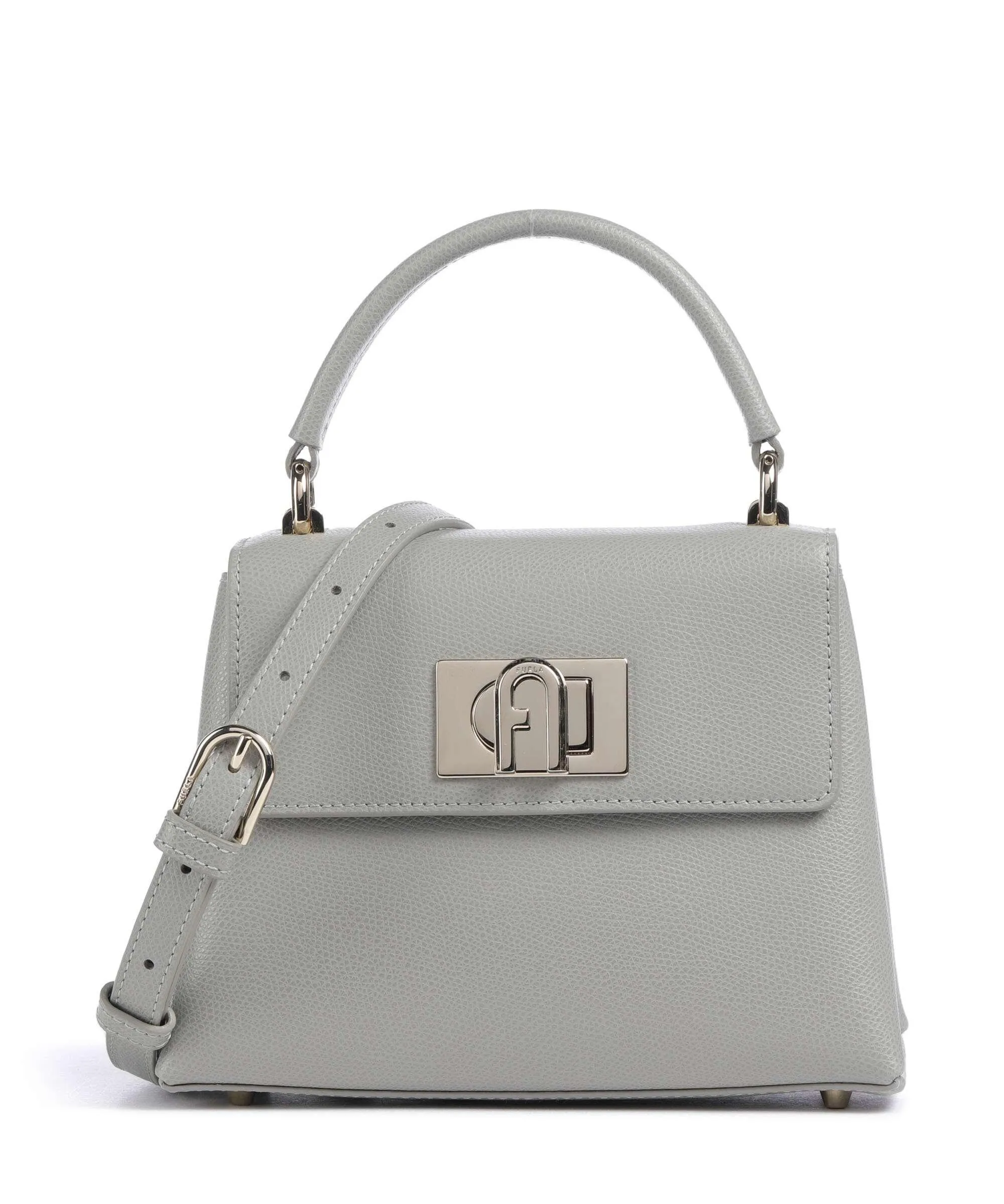  Furla 1927 Mini Borsa a tracolla pelle granulata grigio  