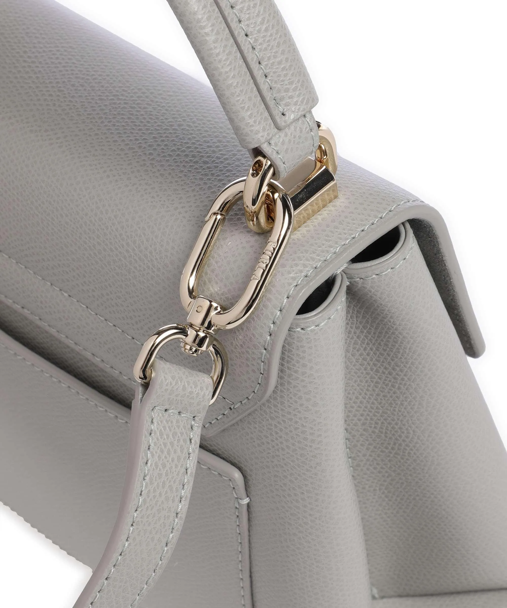  Furla 1927 Mini Borsa a tracolla pelle granulata grigio  