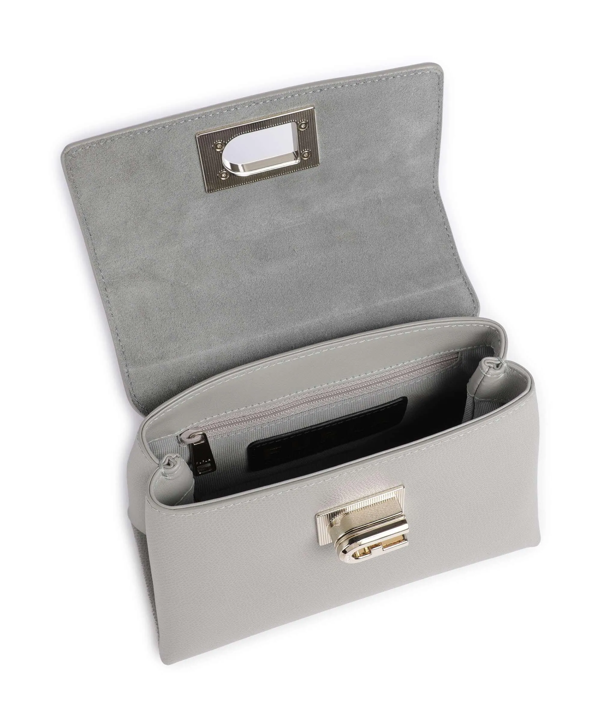  Furla 1927 Mini Borsa a tracolla pelle granulata grigio  