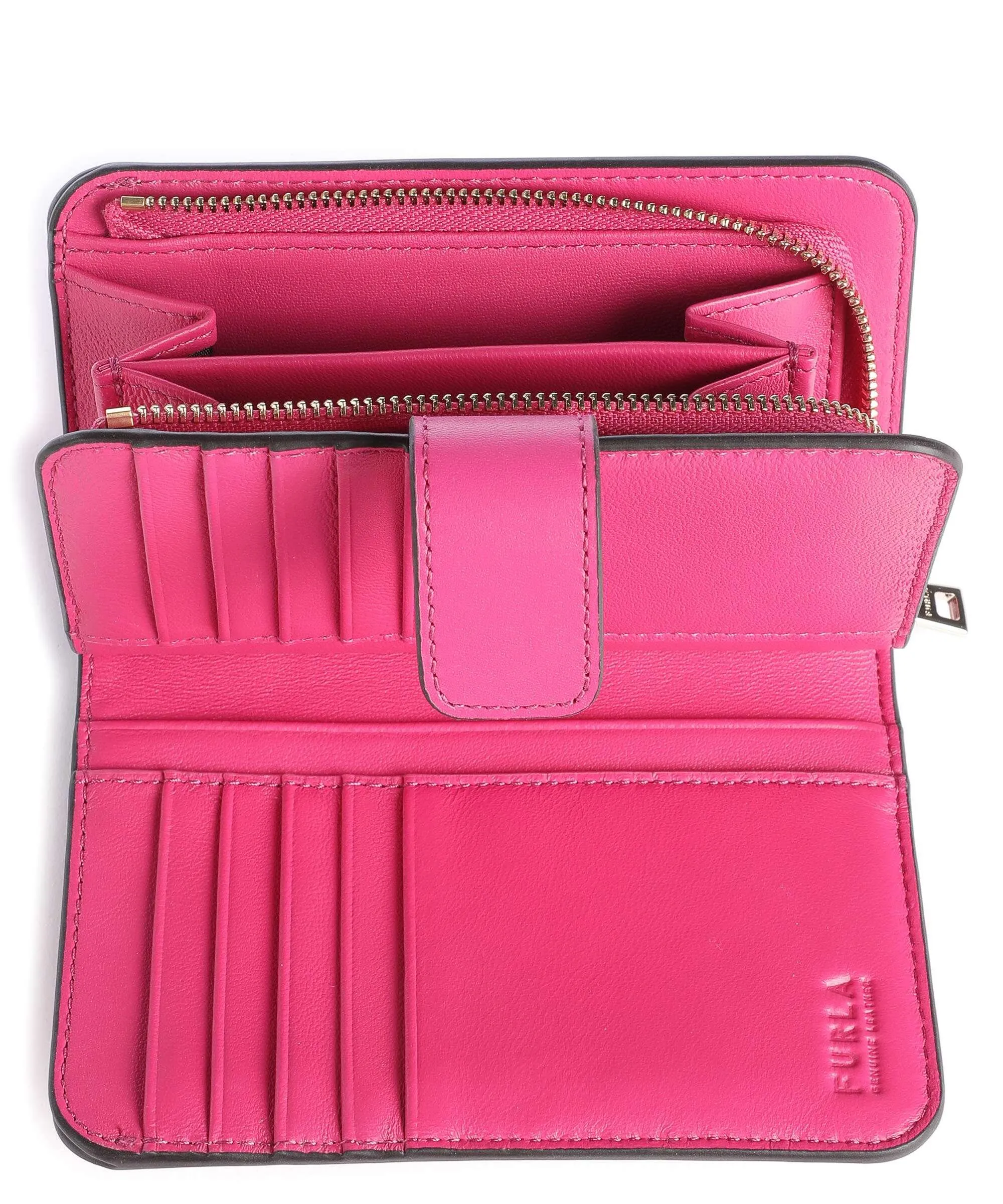  Furla Camelia M Portafoglio pelle granulata pink  