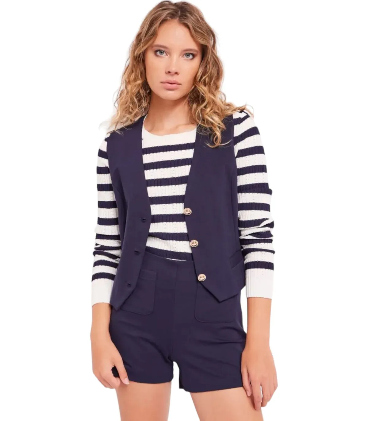 Gaudi Donna Gilet  In Punto Stoffa