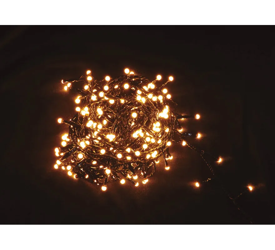 Ghirlanda di Palline da 560 Led Multifunzione Bianco Caldo per Esterno
