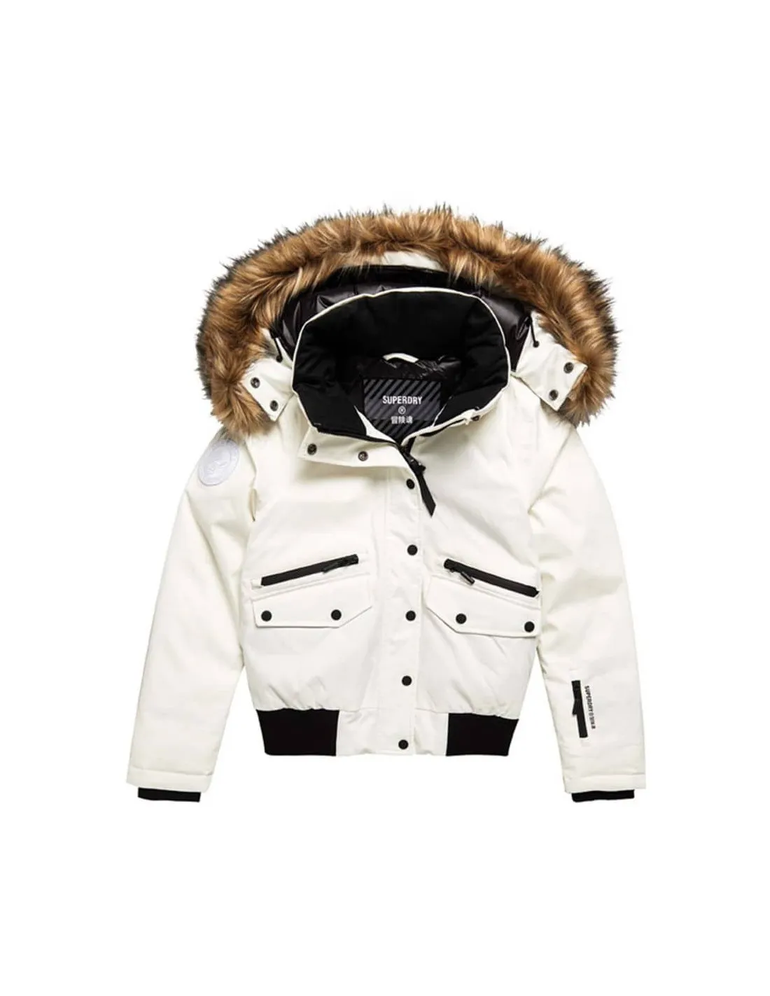 Giacca da sci Superdry Everest Down Snow Bomber Bianca